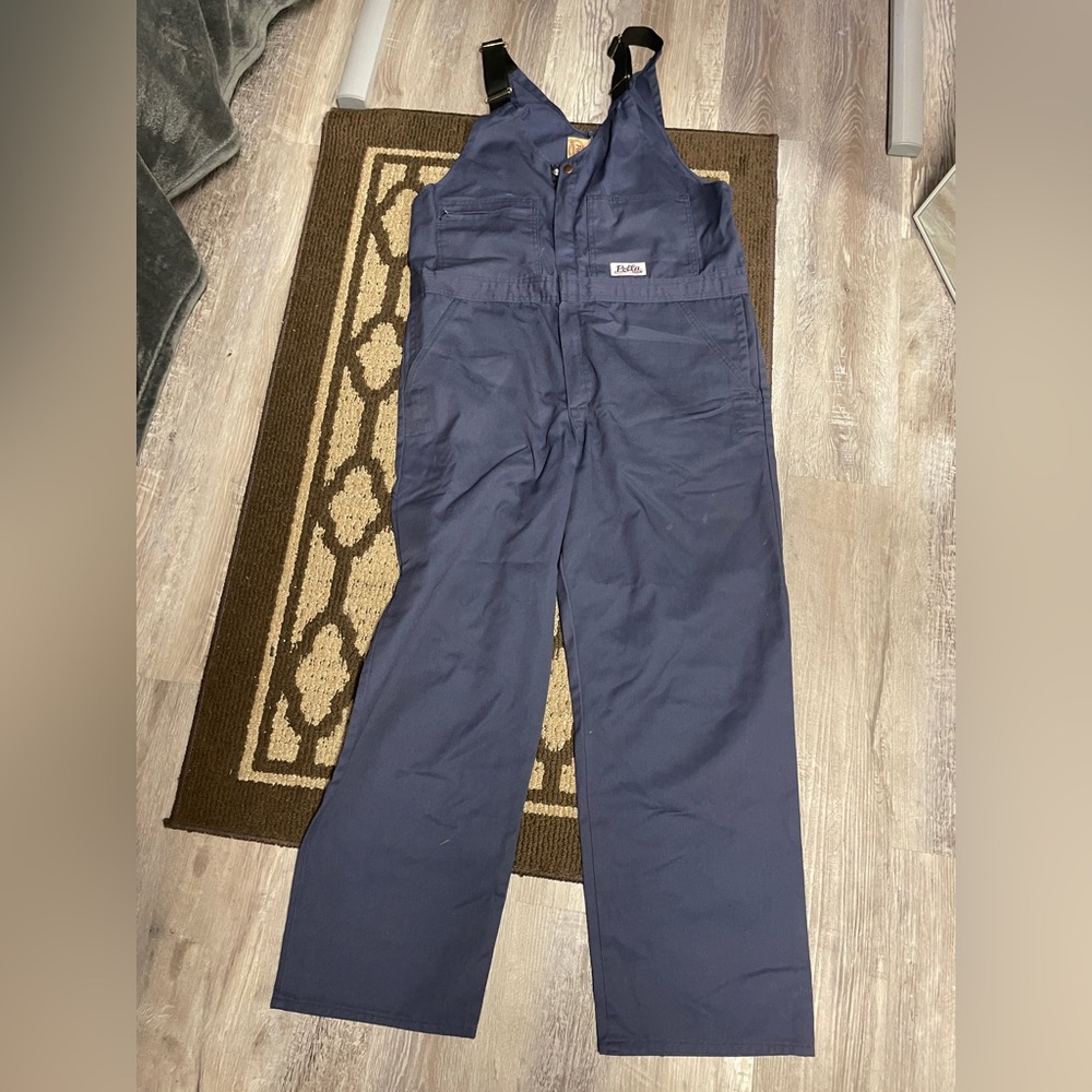 PELLA Men’s 36R Navy Twill Bib Overalls